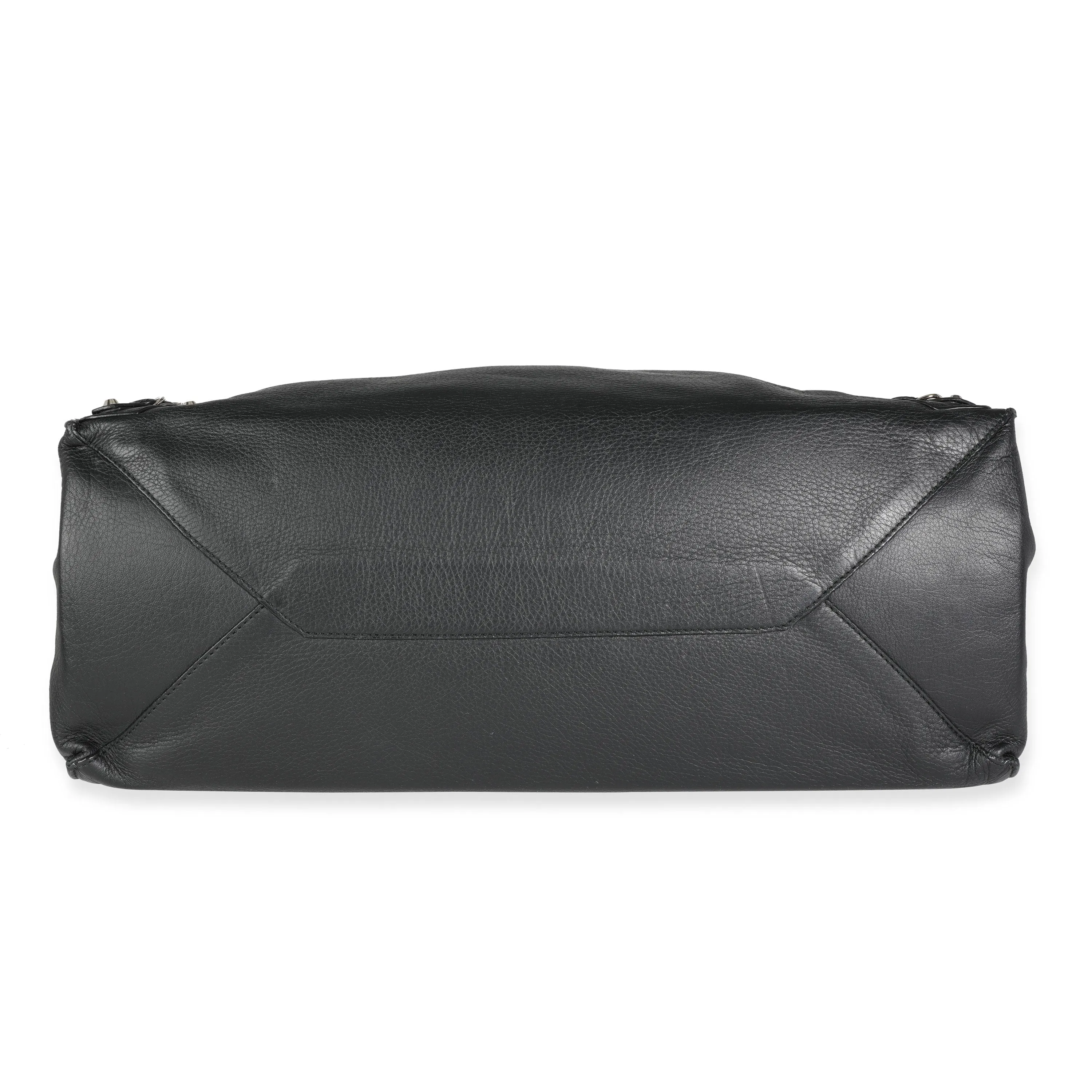 Balenciaga Black Calfskin Leather Papier A4 Tote Bag