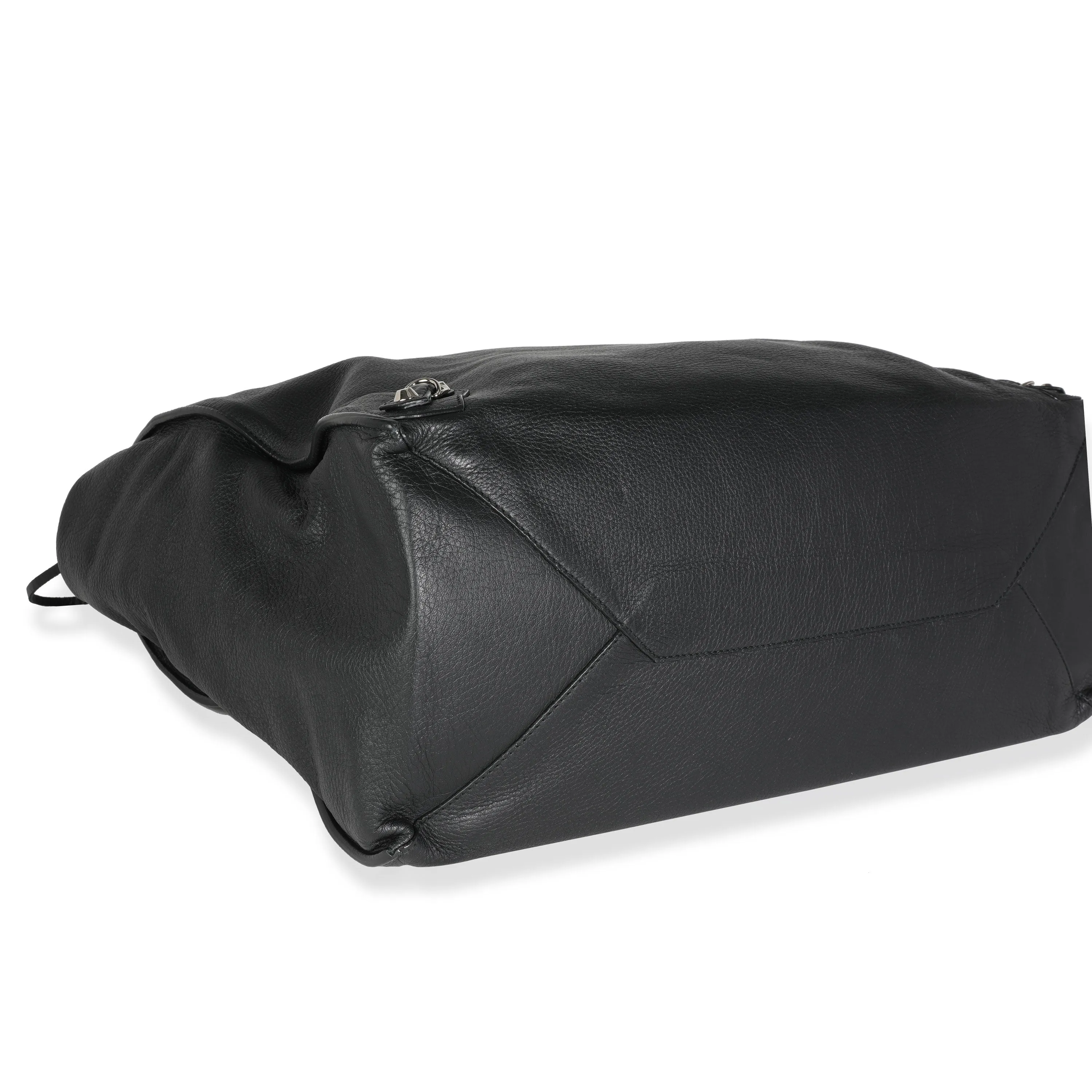 Balenciaga Black Calfskin Leather Papier A4 Tote Bag
