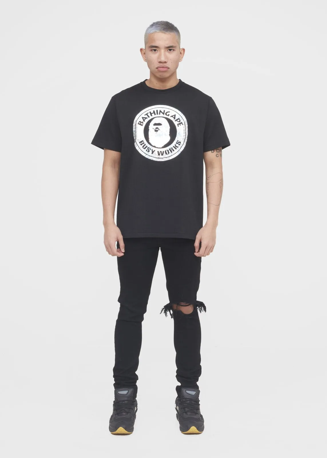 BAPE: AURORA BUSY WORKS TEE [BLACK]