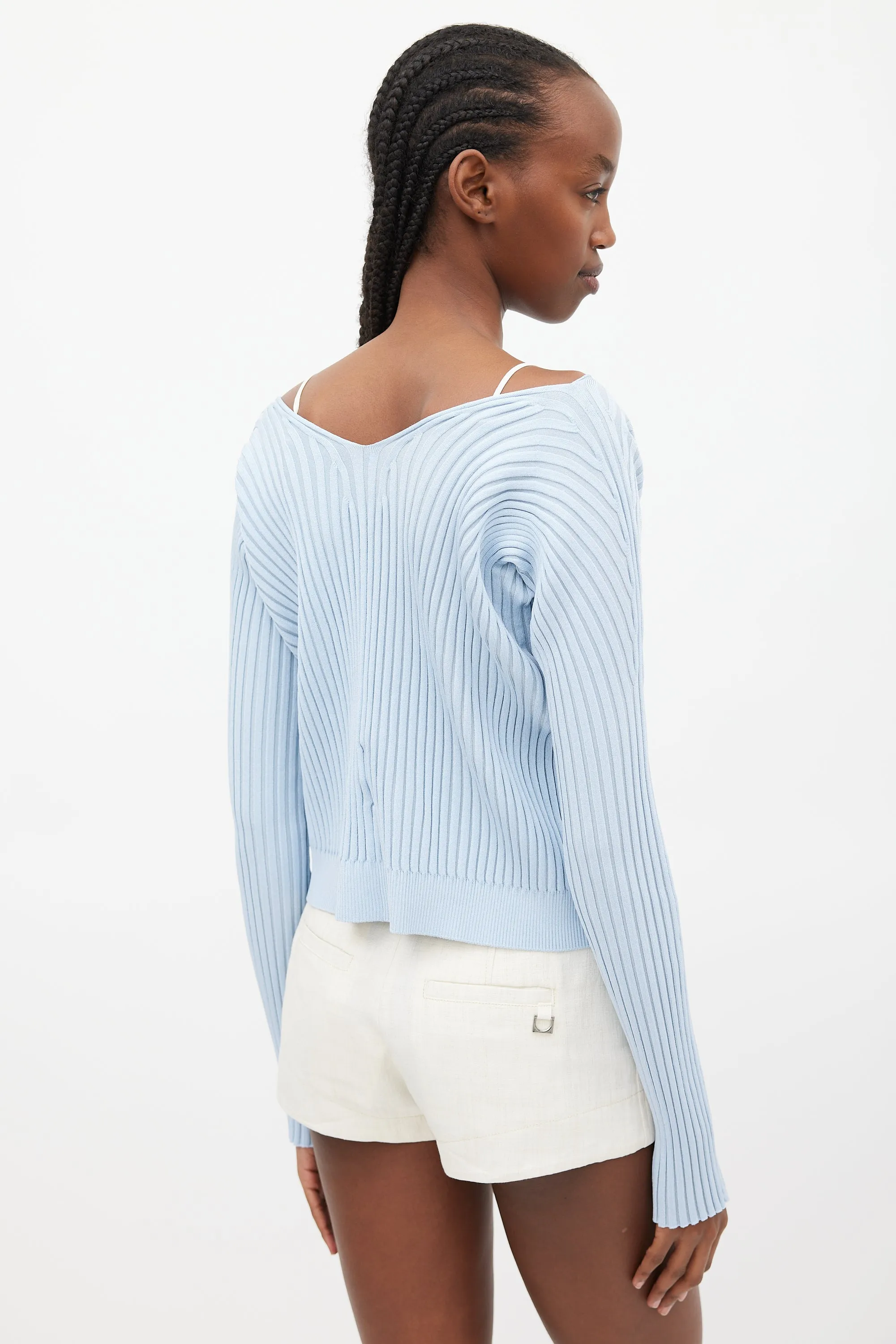 Blue La Maille Pralu Longue Cardigan