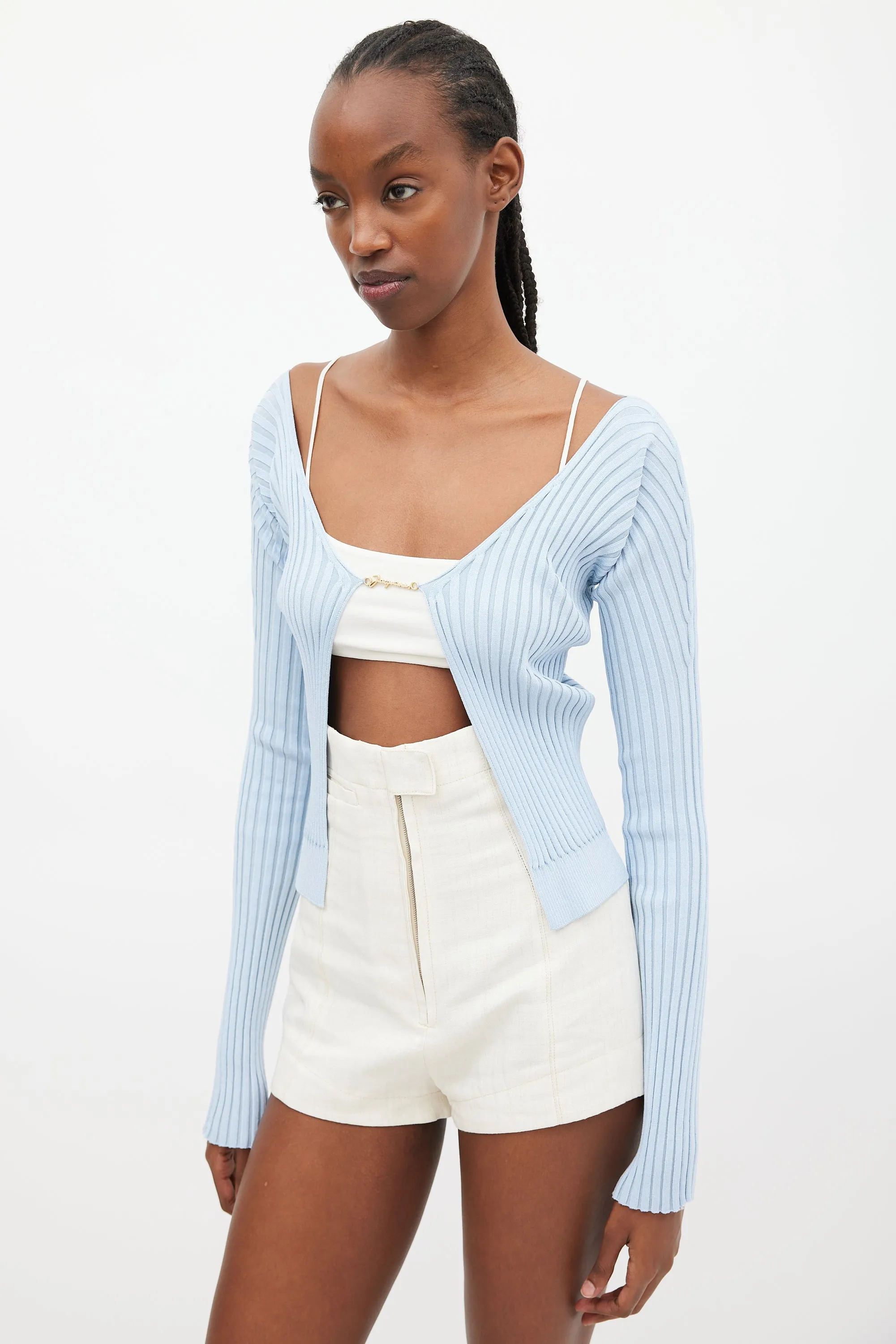 Blue La Maille Pralu Longue Cardigan
