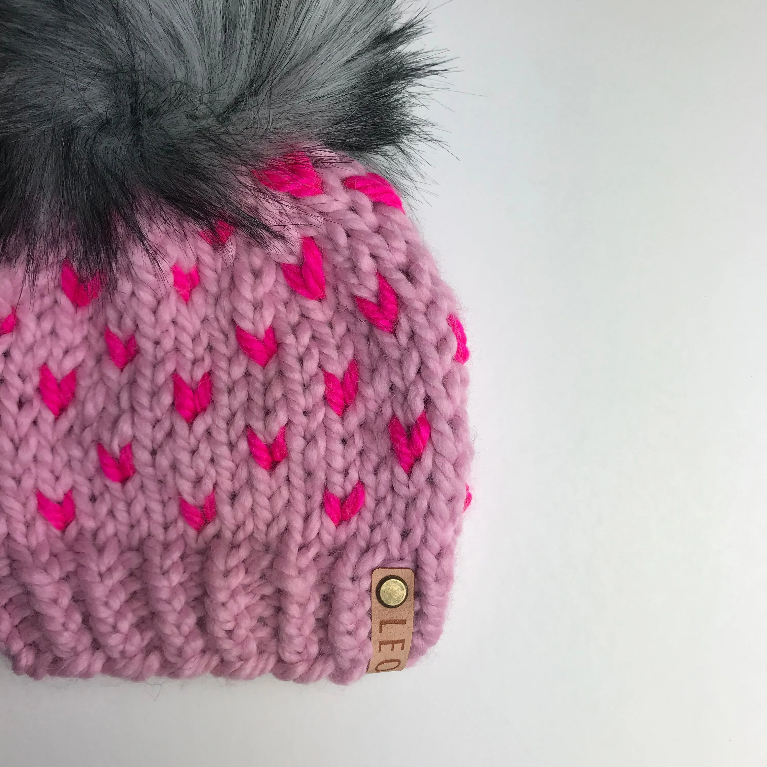 Chunky Knits Heart Beanie