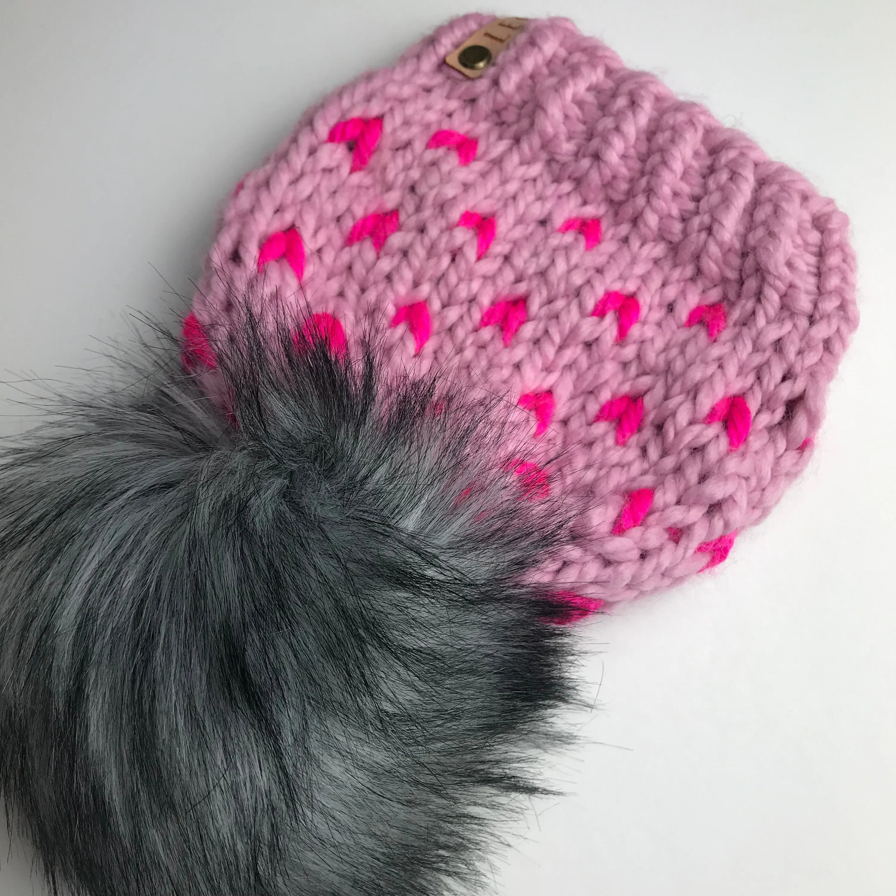 Chunky Knits Heart Beanie