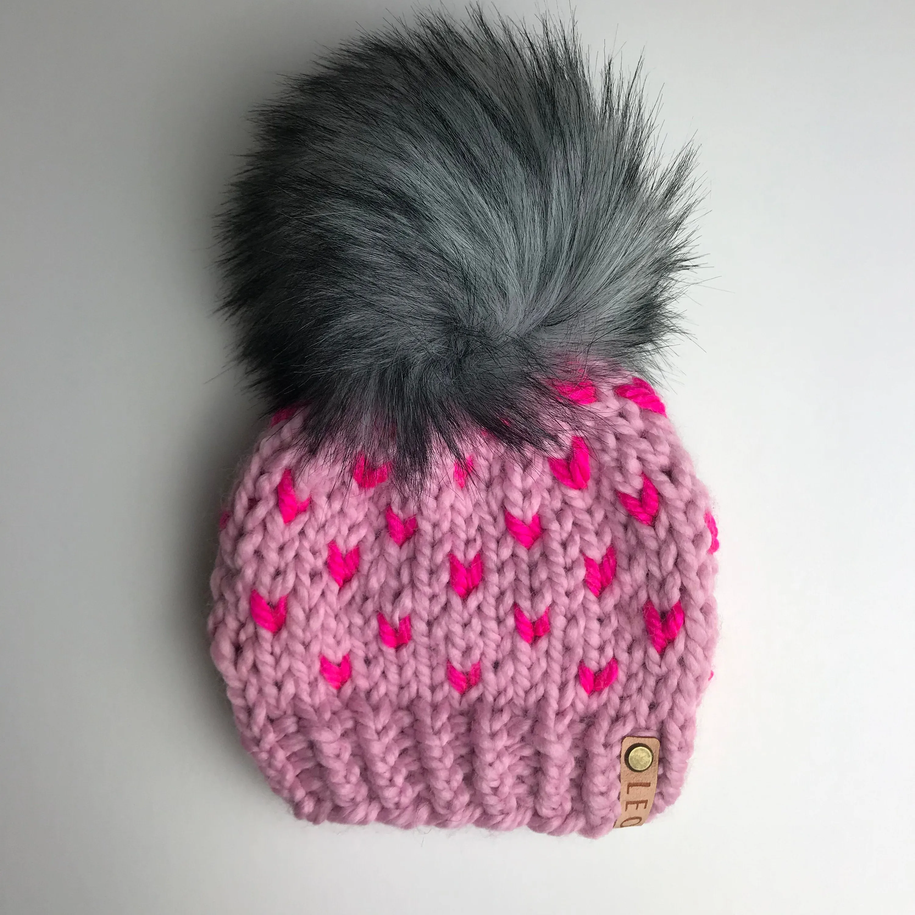 Chunky Knits Heart Beanie