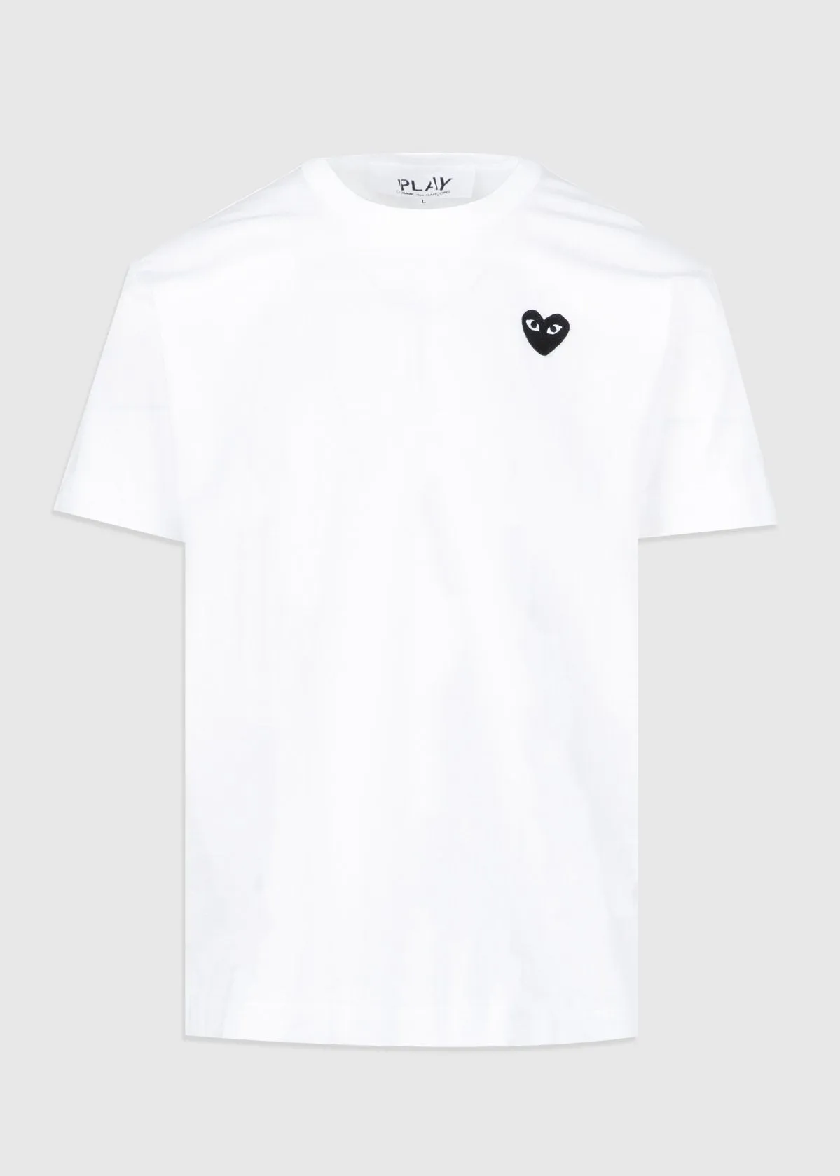COMME DES GARÇONS PLAY: BLACK HEART SS TEE [WHITE]