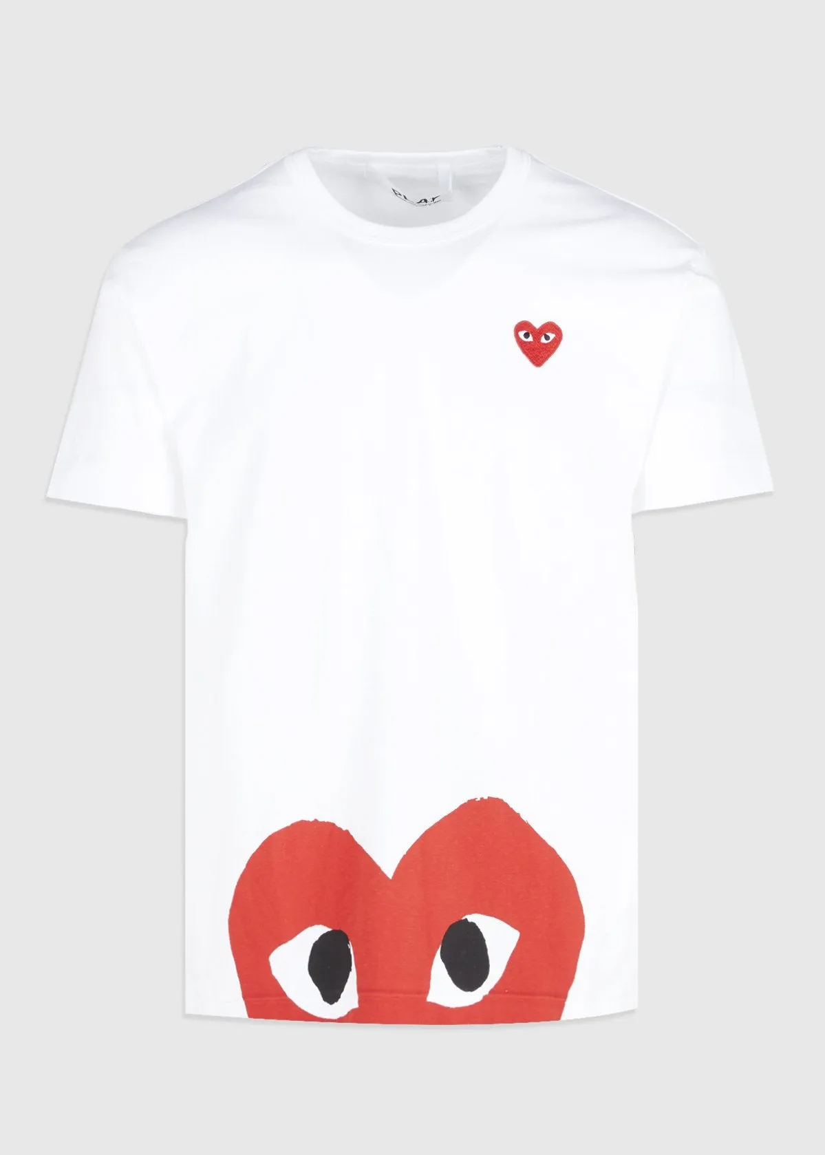 COMME DES GARÇONS PLAY: RED HEART SS TEE [WHITE]