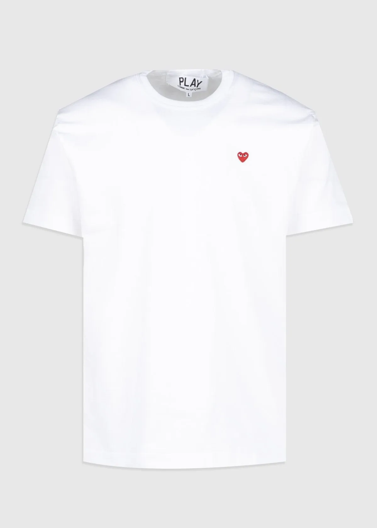 COMME DES GARÇONS PLAY: SMALL HEART TEE [WHITE]