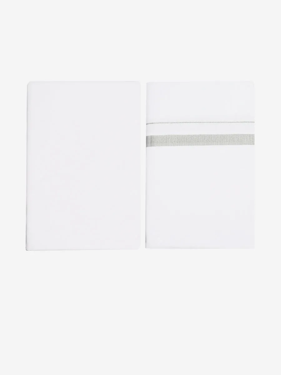 Cotton White Shirt Bit with 3/4" Silver Jari Dhoti Combo Pilot Soft