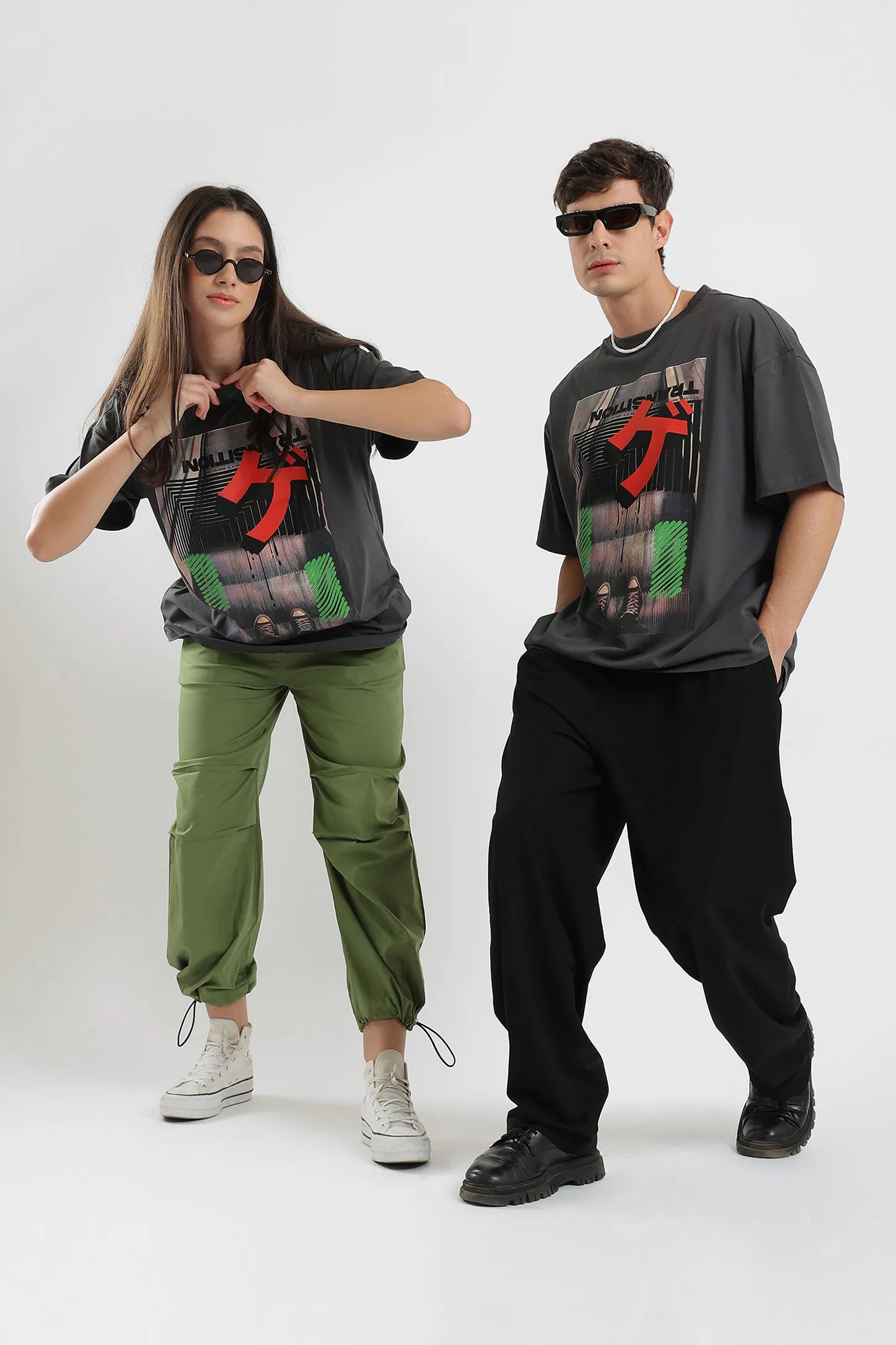 GREY TRANSITION OVERSIZED UNISEX TEE
