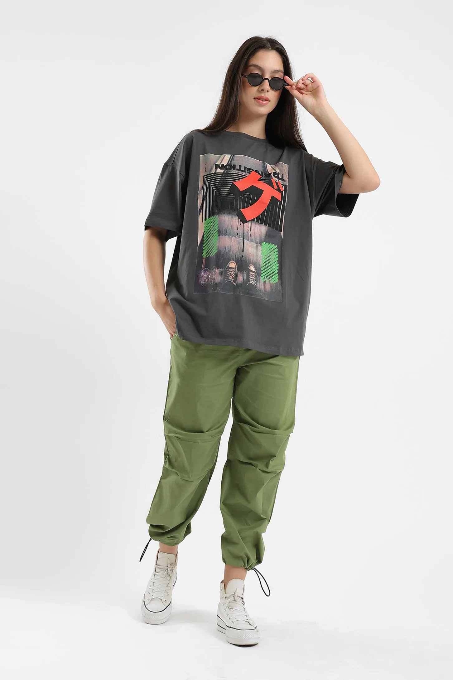 GREY TRANSITION OVERSIZED UNISEX TEE