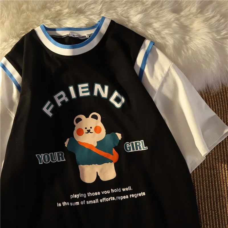 Kawaii Little Bear Printing T-Shirt