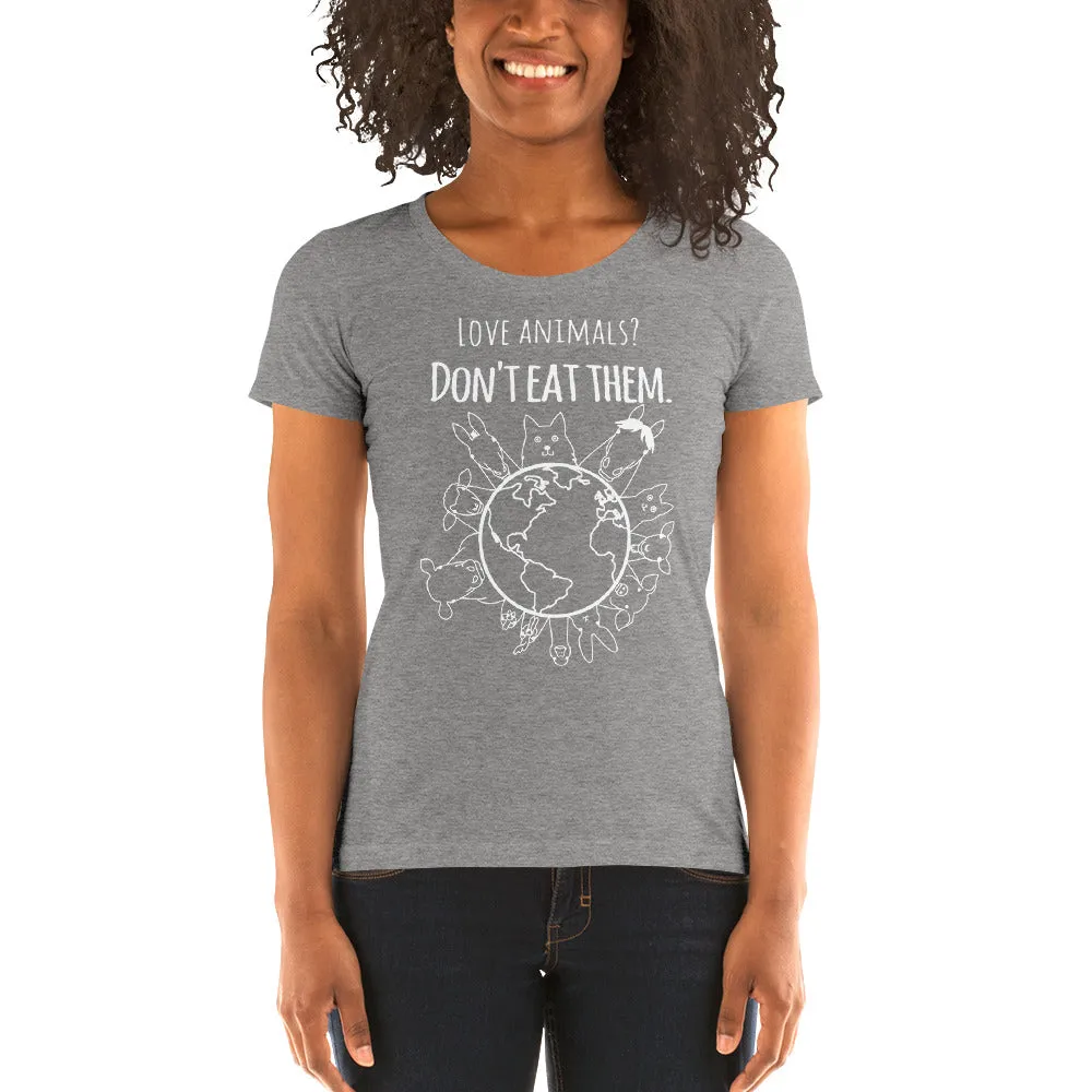 Loud Vegan Love Animals Don't Eat Them Short Sleeve T-Shirt