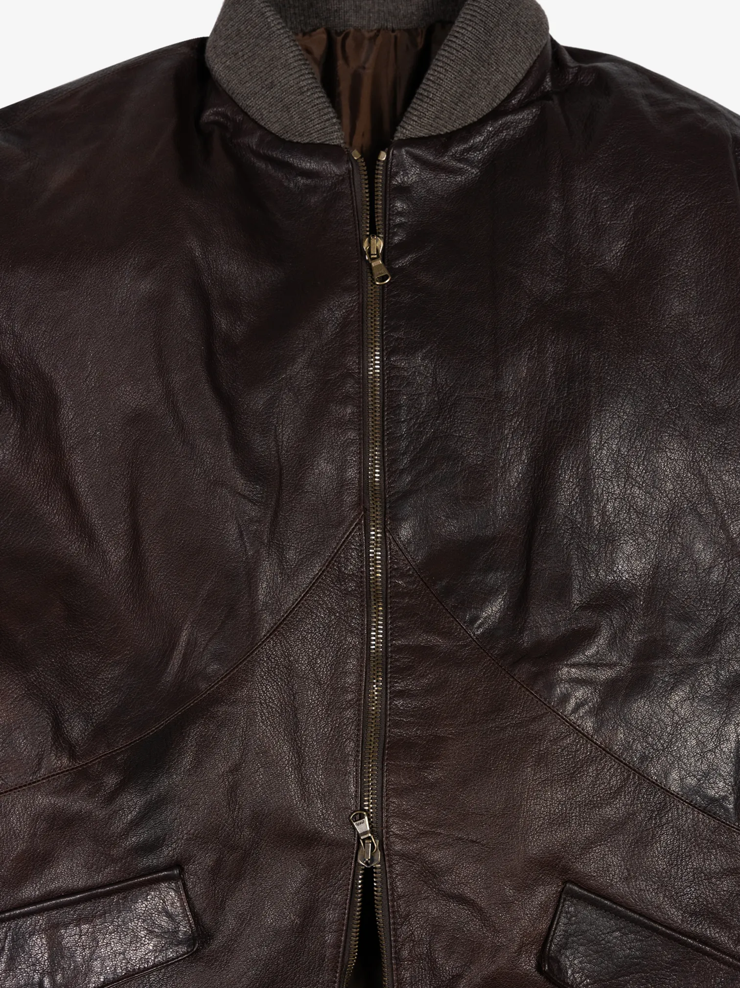 OLYMPUS LEATHER BOMBER COAT