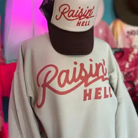 Raisin' Hell -Cream Tee